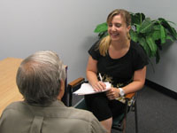 San Diego counseling services for the visually impaired; Individual counseling with female counselor and male client 